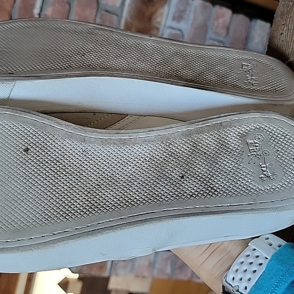 COACH SUEDE LEATHER SLIP-ON SNEAKERS - Picture 8 of 9